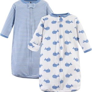 Hudson Baby Unisex Baby Cotton Long-Sleeve Wearable Sleeping Bag, Sack, Blanket